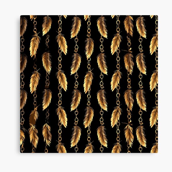 Item preview, Gold Chains and Feathers Design designed and sold by Artbyminga.