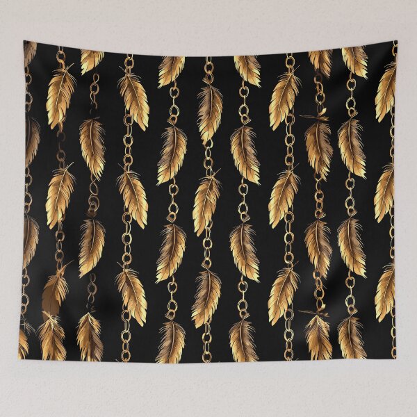 Item preview, Gold Chains and Feathers Design designed and sold by Artbyminga.