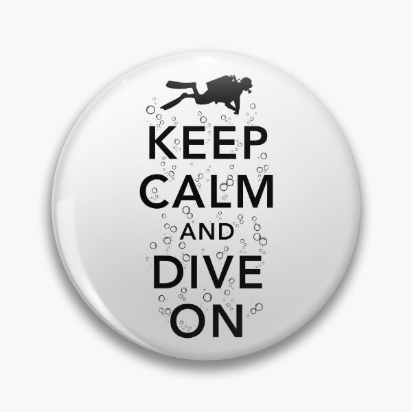 Item preview, Keep Calm And Dive On Funny Diver Scuba Diving Bubbles designed and sold by GrandeDuc.