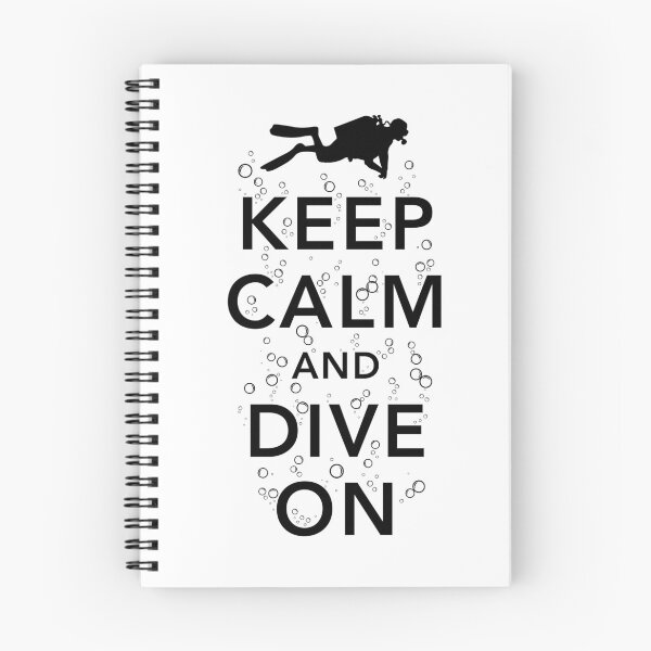 Item preview, Keep Calm And Dive On Funny Diver Scuba Diving Bubbles designed and sold by GrandeDuc.