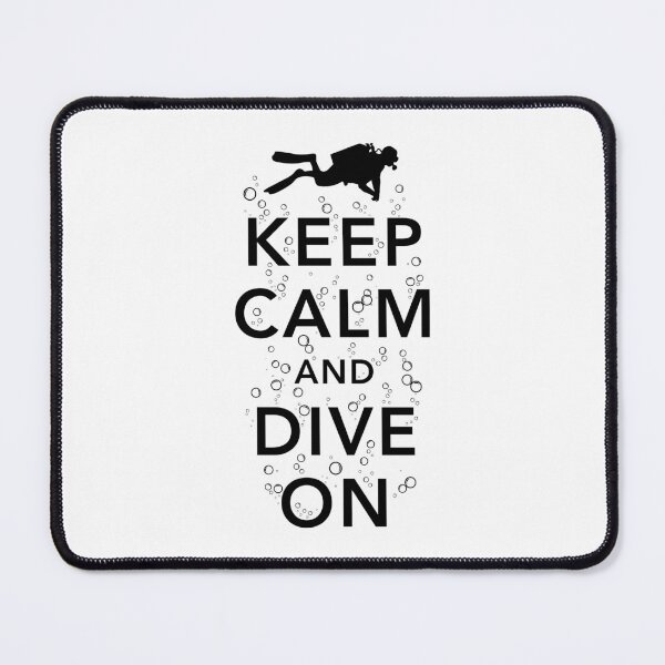 Item preview, Keep Calm And Dive On Funny Diver Scuba Diving Bubbles designed and sold by GrandeDuc.