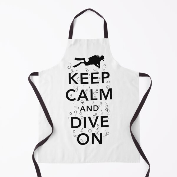 Item preview, Keep Calm And Dive On Funny Diver Scuba Diving Bubbles designed and sold by GrandeDuc.