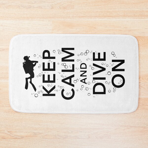 Item preview, Keep Calm And Dive On Funny Diver Scuba Diving Bubbles designed and sold by GrandeDuc.
