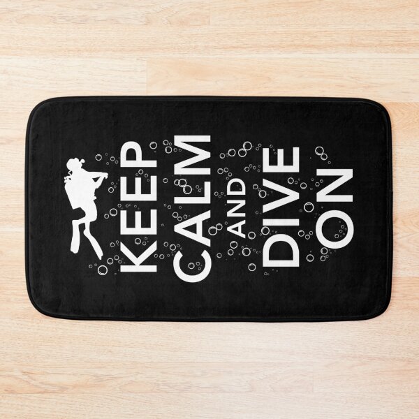 Item preview, Keep Calm And Dive On Funny Diver Scuba Diving Bubbles designed and sold by GrandeDuc.