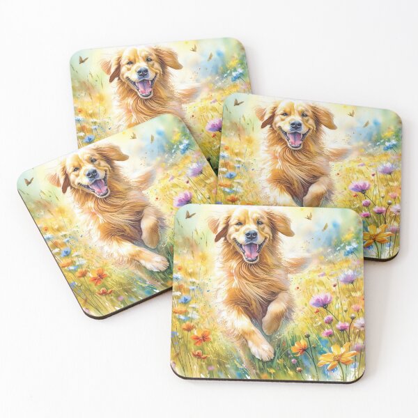 Item preview, Golden Retriever Wild Flower Meadow designed and sold by LazioJoe.