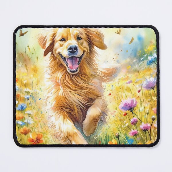Item preview, Golden Retriever Wild Flower Meadow designed and sold by LazioJoe.