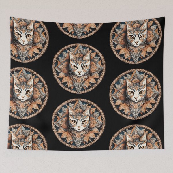 Item preview, Mandala Cat designed and sold by BloodSweatNTers.