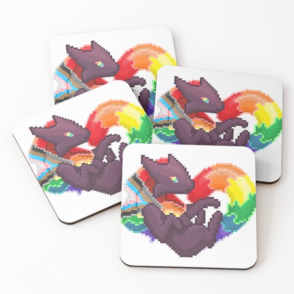 Item preview, Progress Pride Pixel Heart Melog designed and sold by HauntedMelog.