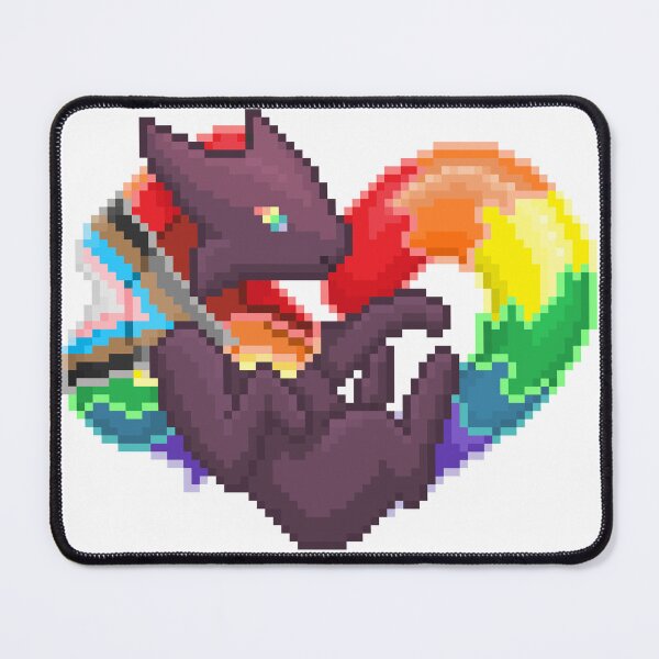 Item preview, Progress Pride Pixel Heart Melog designed and sold by HauntedMelog.