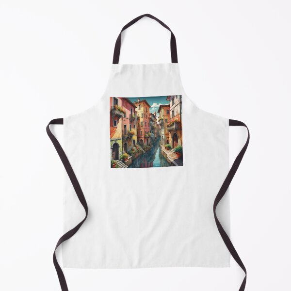 Item preview, Fantasy Venice like Italian City Landscape in water color paint designed and sold by EmeraldCauldren.