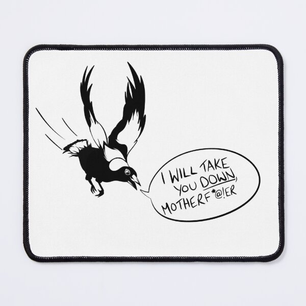 Item preview, Tama Mapgie swooping: I WILL TAKE YOU DOWN! with low tagline designed and sold by TamaMagpie.