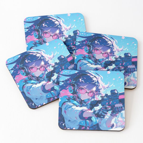Item preview, Kawaii Girl Anime Japanese Cherry Blossom Colorful Glitch For Gaming designed and sold by Damcoc.