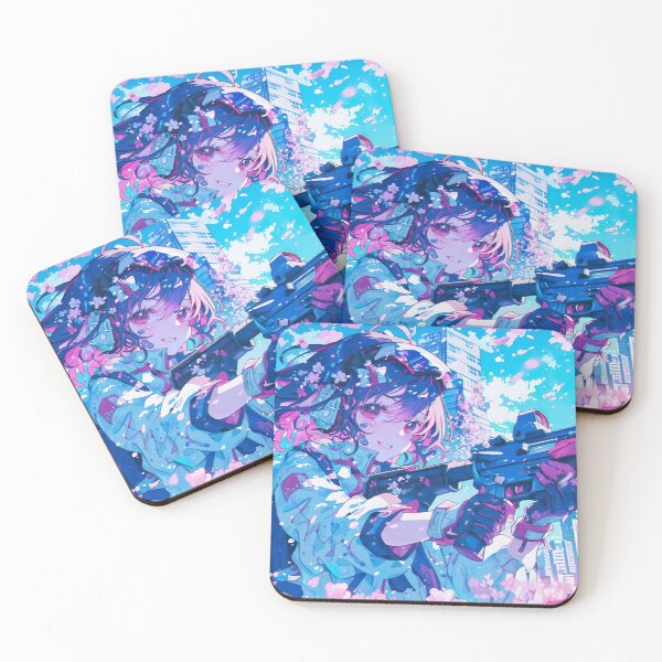 Item preview, Kawaii Girl Anime Japanese Cherry Blossom Colorful Glitch For Gaming designed and sold by Damcoc.