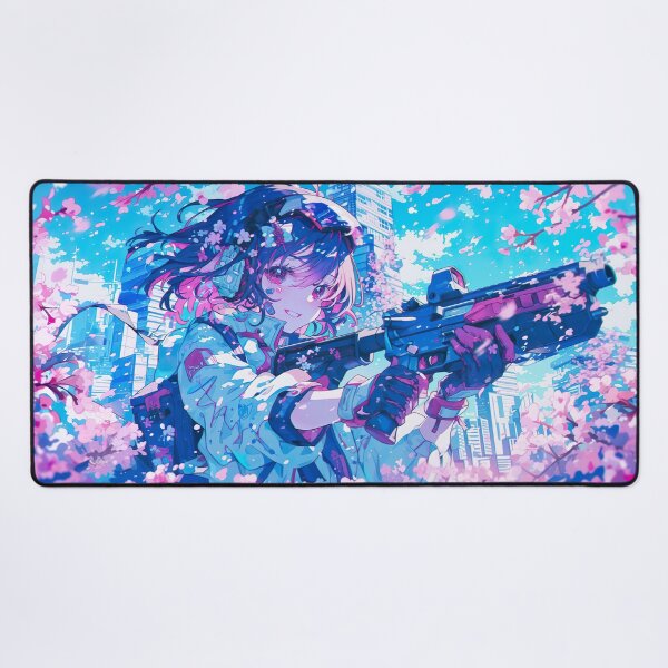 Item preview, Kawaii Girl Anime Japanese Cherry Blossom Colorful Glitch For Gaming designed and sold by Damcoc.