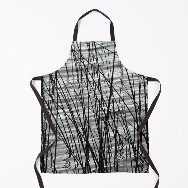 Item preview, Grass Reeds Growing In A Lake In Black And White designed and sold by Designsbygroovy.