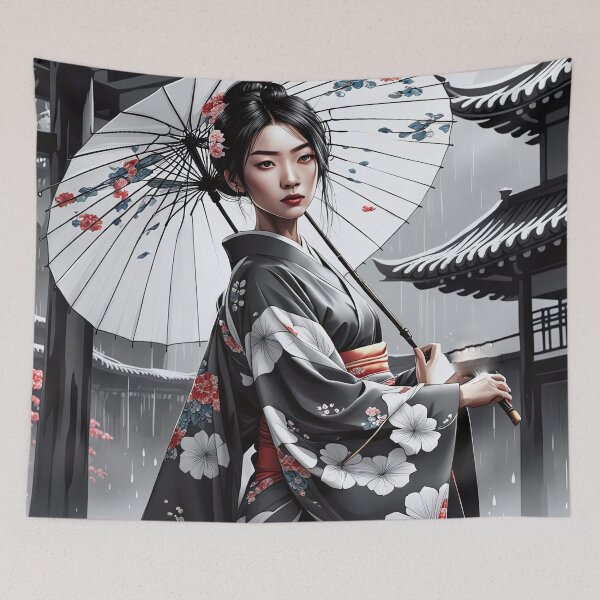 Item preview, Asian Ink Art - Geisha Anime Style 3 designed and sold by Salimgor Hangaround Music.