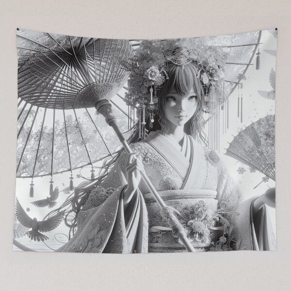 Item preview, Asian Ink Art - Geisha Anime Style 4 designed and sold by Salimgor Hangaround Music.