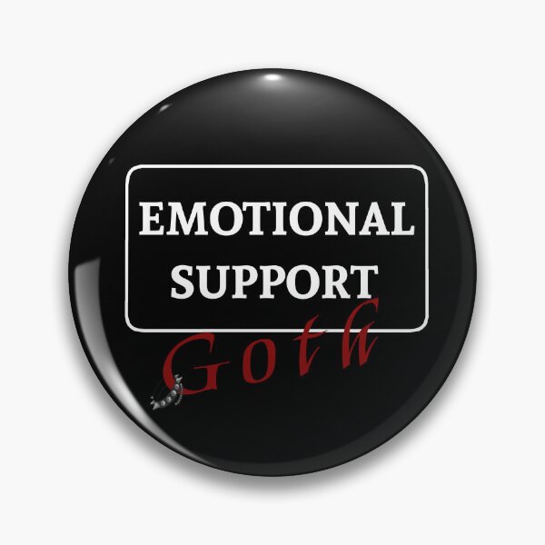 Item preview, Emotional Support Goth Alt designed and sold by Robin-The-Moth's room full of lamps.