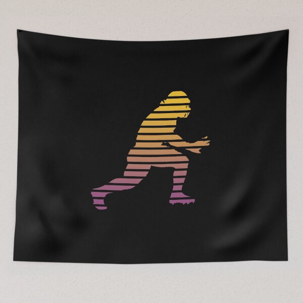 Item preview, American football player silhouette lines duotone design designed and sold by Endorfin Garment.