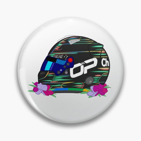 Item preview, Oscar Piastri 2023 Las Vegas Helmet With Flowers designed and sold by OriDraws.