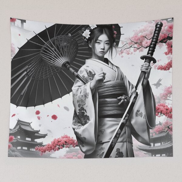 Item preview, Asian Ink Art - Geisha with Katana designed and sold by Salimgor Hangaround Music.