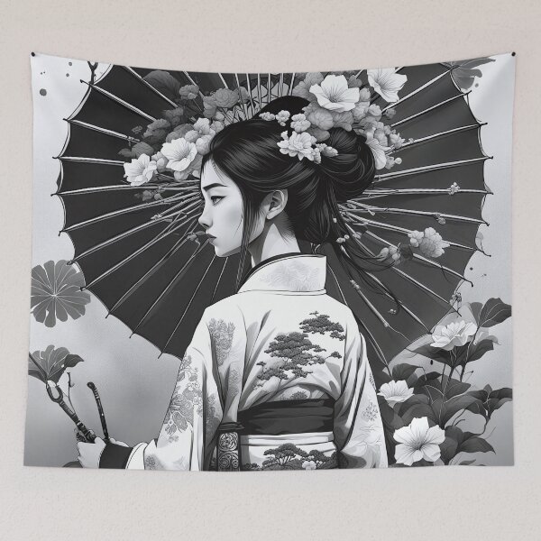 Item preview, Asian Ink Art - Japanese Girl designed and sold by Salimgor Hangaround Music.