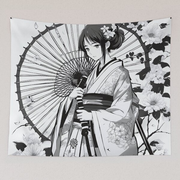 Item preview, Asian Ink Art - Geisha Anime Style 5 designed and sold by Salimgor Hangaround Music.