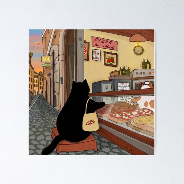 Item preview, Stanis Buying Pizza al Taglio designed and sold by Stanis the Cat.