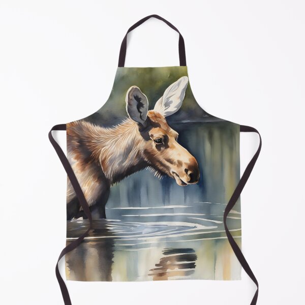 Item preview, Moose Calf in Lake designed and sold by CalmnessbyChoice.