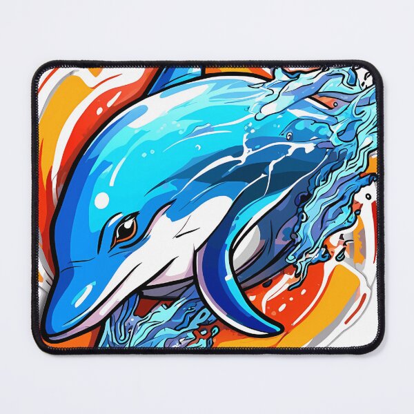 Item preview, Splashes of Color: Hand-Drawn Dolphin Artwork designed and sold by liameutxxd.