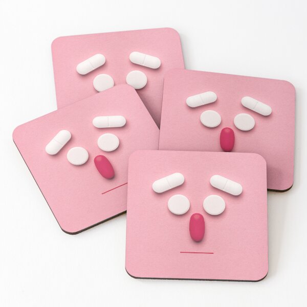 Item preview, Stylized ill face emoticon made of pills and tablets designed and sold by stevanovicigor.