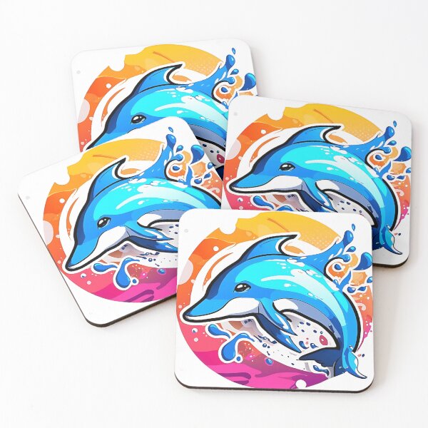Item preview, Artistic Waves: Hand-Drawn Dolphin in Color designed and sold by liameutxxd.