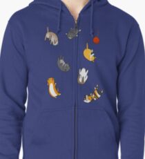 Kitten Rain Zipped Hoodie