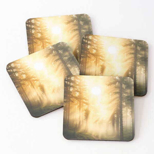 Item preview, Dawn's Serene Embrace in Forest Hues designed and sold by PanoramaPrints.