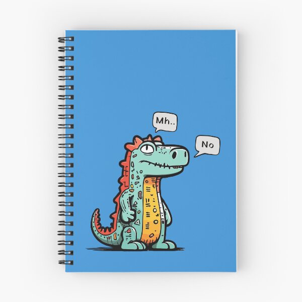 Item preview, Mh... No. - cute dinosaur cartoon thinking and disaproving, a funny designed and sold by ChuckleCharmz.
