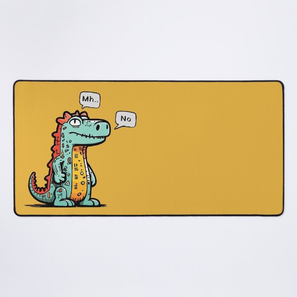 Item preview, Mh... No. - cute dinosaur cartoon thinking and disaproving, a funny designed and sold by ChuckleCharmz.