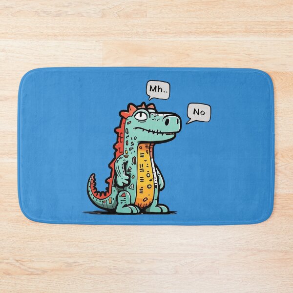 Item preview, Mh... No. - cute dinosaur cartoon thinking and disaproving, a funny designed and sold by ChuckleCharmz.