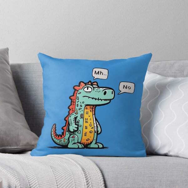 Item preview, Mh... No. - cute dinosaur cartoon thinking and disaproving, a funny designed and sold by ChuckleCharmz.