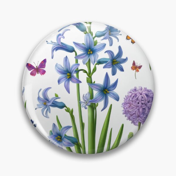 Item preview, Camassia flowers, butterfly designed and sold by Magdalena-7.
