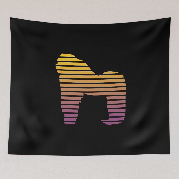 Item preview, Gorilla silhouette lines duotone design designed and sold by Endorfin Garment.