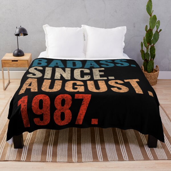 Item preview, Badass since August 1987 Vintage 1987 August birthday gift designed and sold by Teelogic.