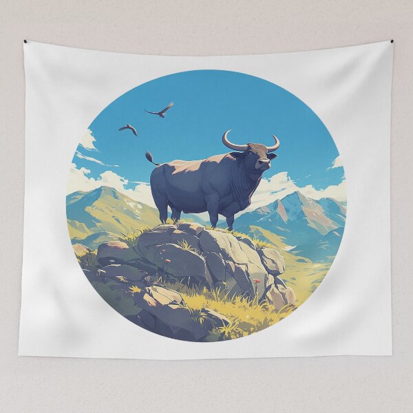 Item preview, Bull on Stone in German Alps designed and sold by Christian Weiss.