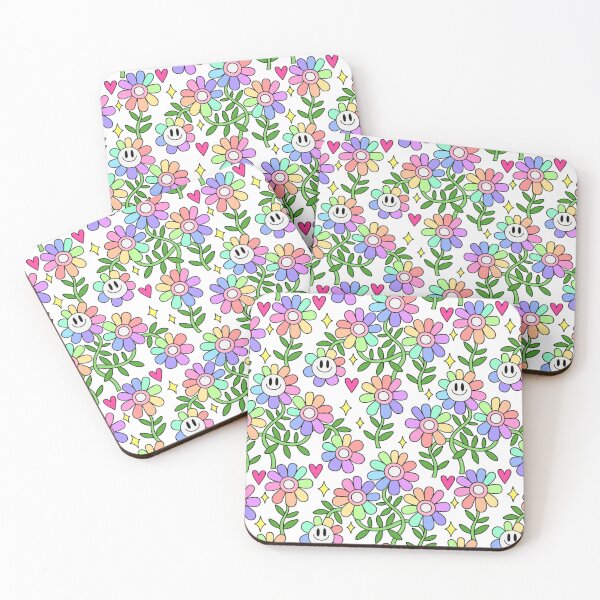 Item preview, Pastel Rainbow Flower Pattern 3 designed and sold by everything4eva.