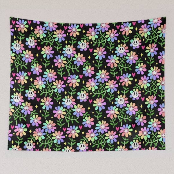 Item preview, Pastel Rainbow Flower Pattern 4 designed and sold by everything4eva.
