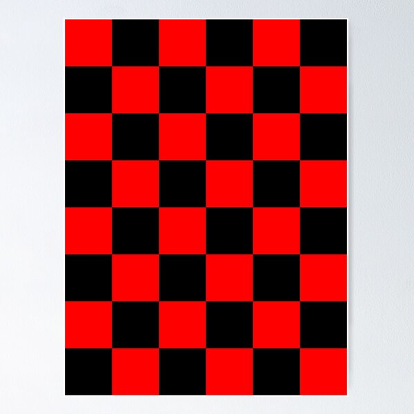 Item preview, Large Checkered - Black and Red designed and sold by JustPatterns2.