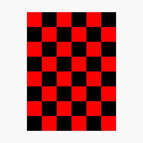 Item preview, Large Checkered - Black and Red designed and sold by JustPatterns2.