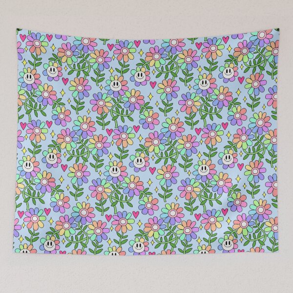 Item preview, Pastel Rainbow Flower Pattern 5 designed and sold by everything4eva.