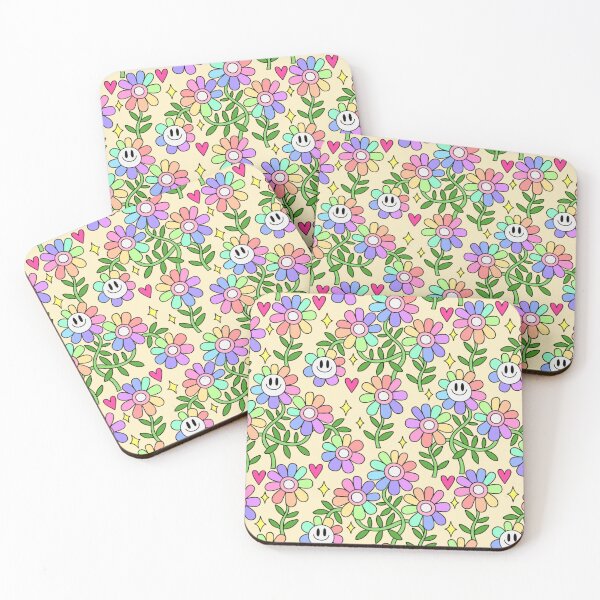 Item preview, Pastel Rainbow Flower Pattern 6 designed and sold by everything4eva.