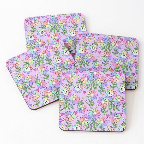Item preview, Pastel Rainbow Flower Pattern 7 designed and sold by everything4eva.