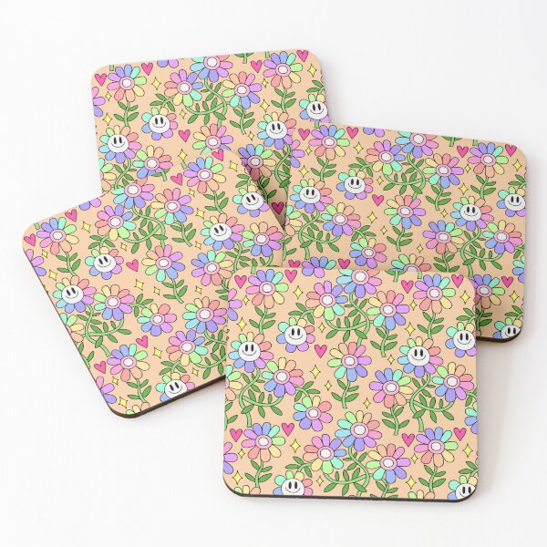 Item preview, Pastel Rainbow Flower Pattern 8 designed and sold by everything4eva.